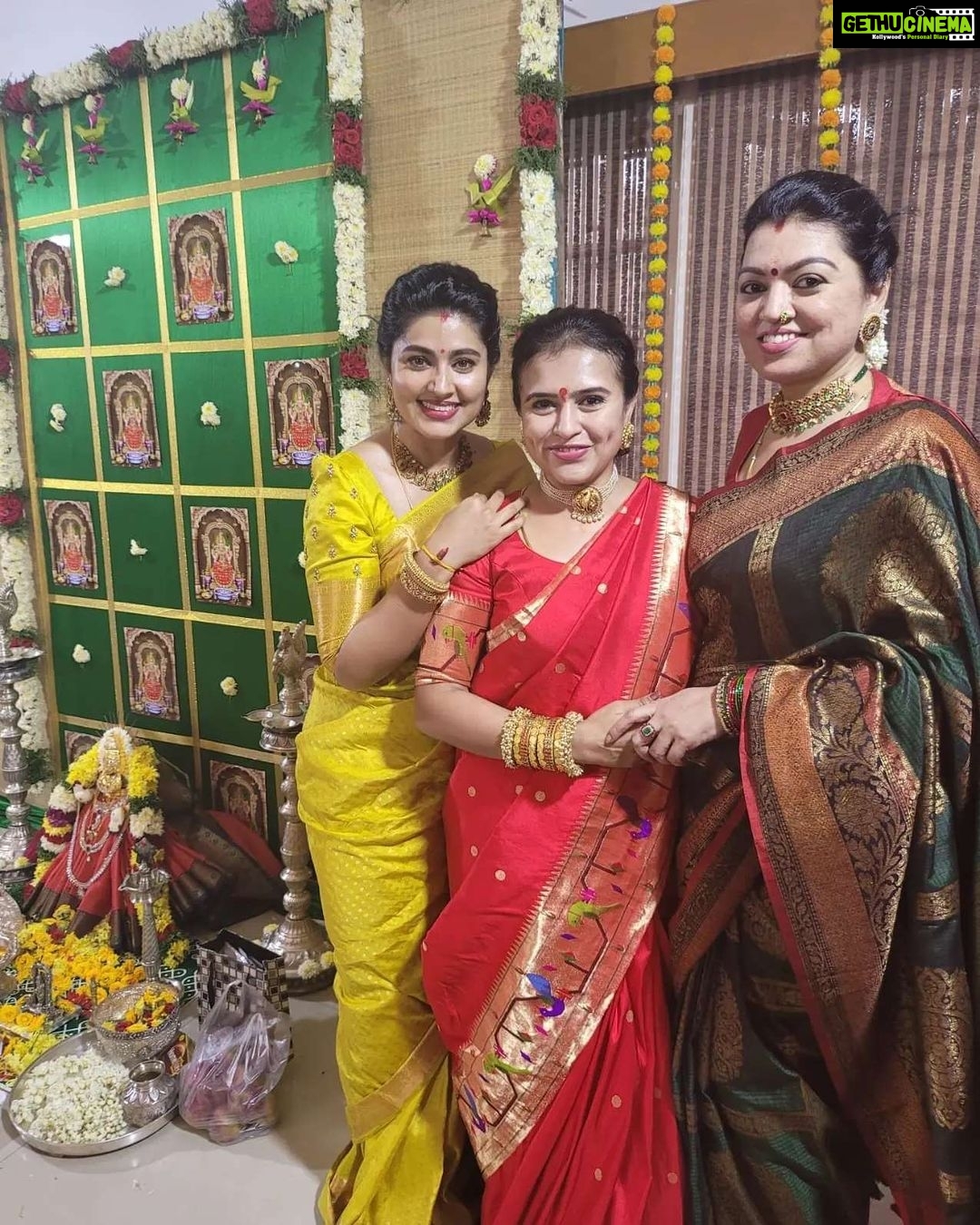 Sneha Instagram - #varamahalakshmipooja #friendslikefamily #blessed