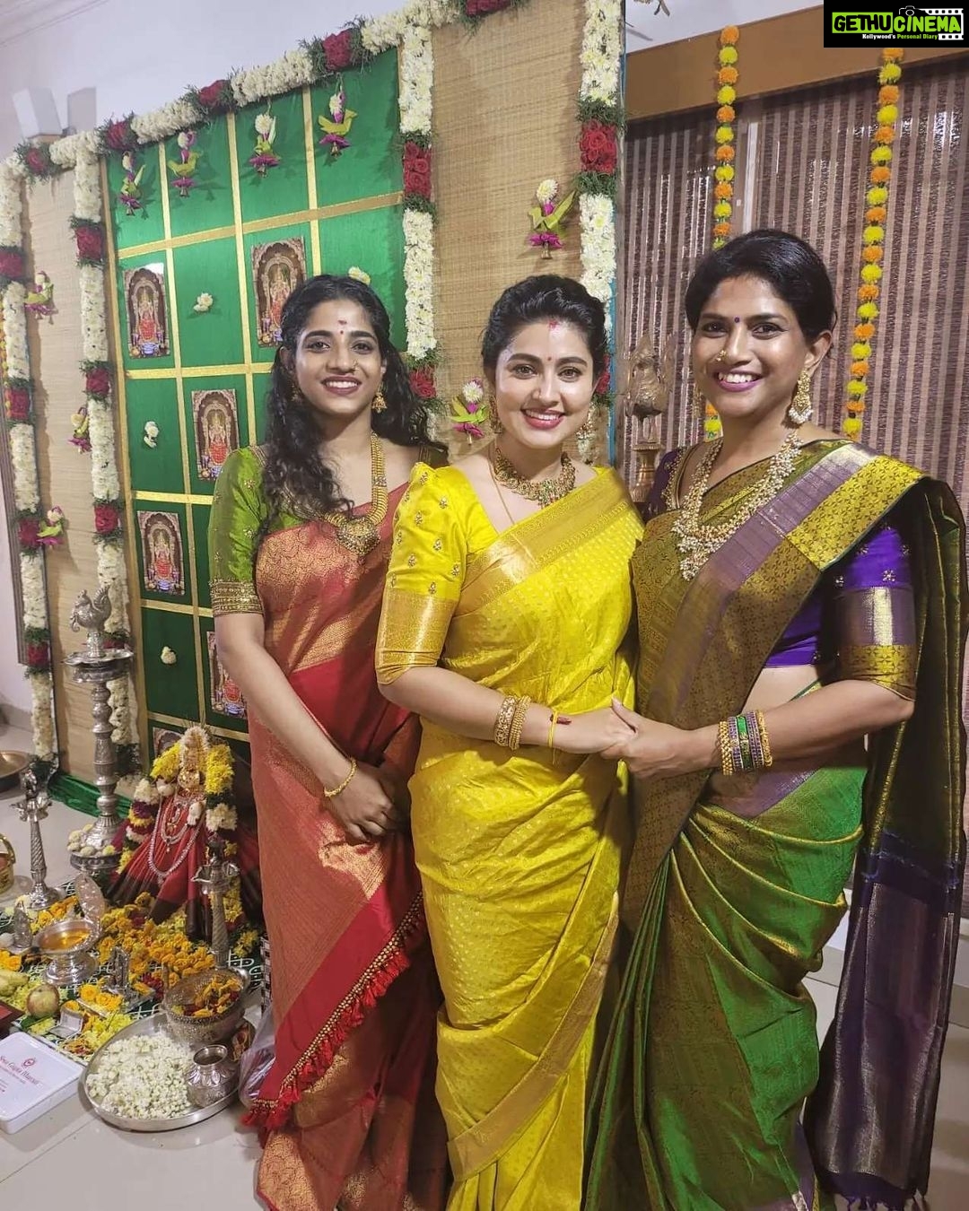 Sneha Instagram - #varamahalakshmipooja #friendslikefamily #blessed
