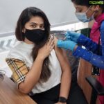 Sneha Instagram – My first Jab done!!!! 💉🥰👍