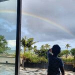 Sneha Instagram – For the first time saw a full RAINBOW 🌈 #rainblow #beautifulday