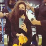 Soha Ali Khan Instagram - Ready, get set, go… or get ready, set hair and go … #preshoot #haircare