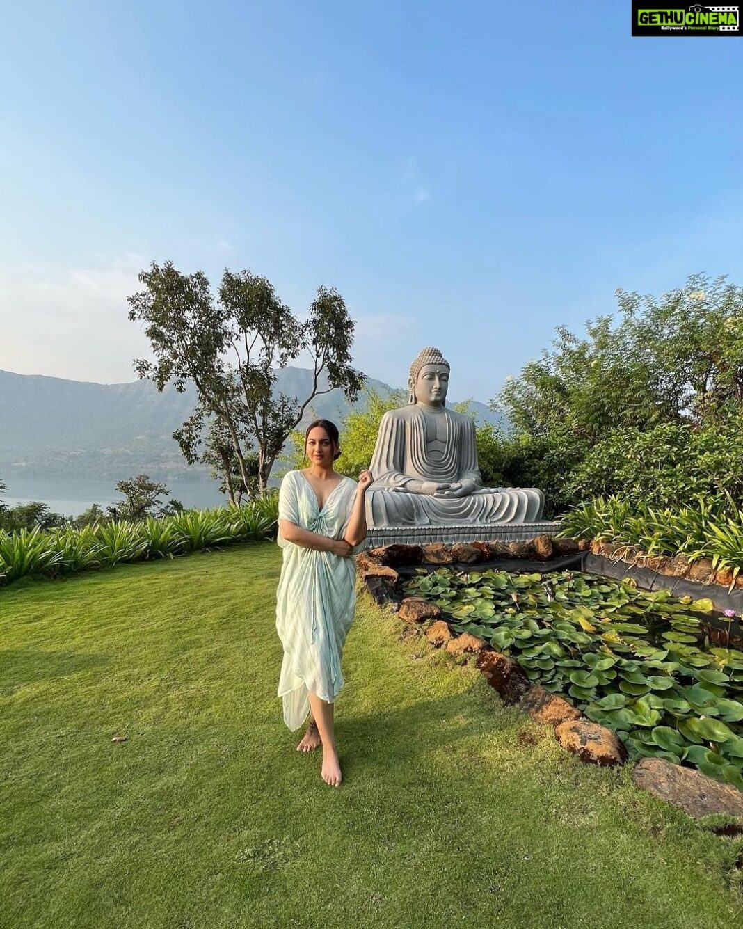 Sonakshi Sinha Instagram - Gautam Buddha said “Stop trying to calm the storm… calm yourself the storm will pass” so here i am finding some peace and calm at @atmantan 💙 With detox partner and photographer @sanamratansi 😂