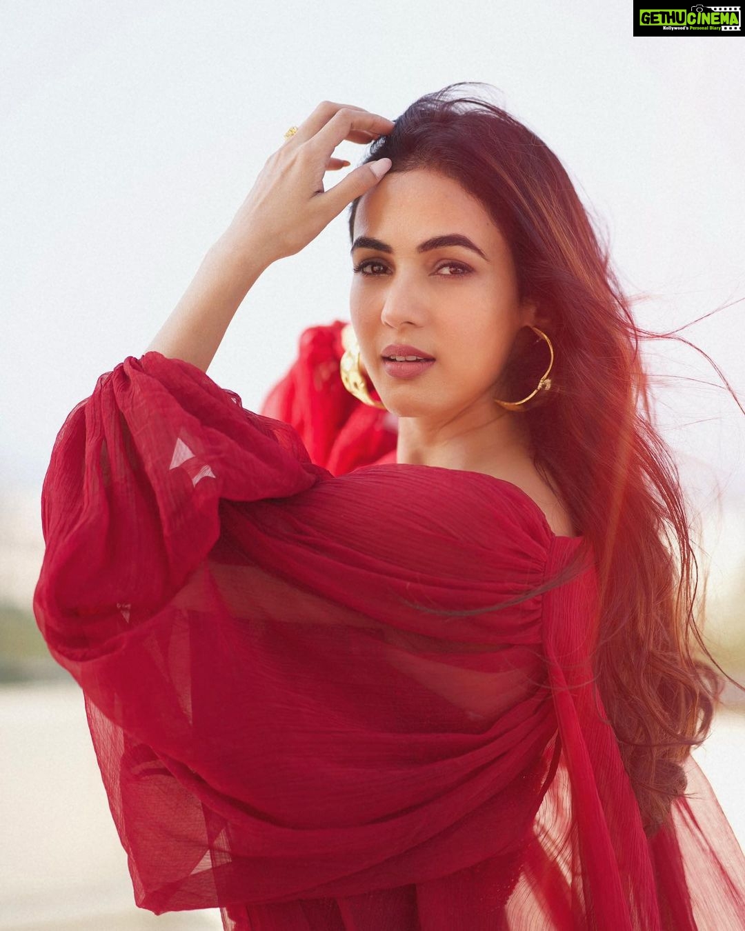 Sonal Chauhan Instagram - There are feelings you’ll never find words for...... You’ll learn to name them after the ones who gave them to you..... ♥️♥️♥️ Tag your fav feeling in the comment 🥀 . . . . . . . . . . . . . . . . . . . . . . . . . . . . 📸 @dieppj Outfit by @tarikedizofficial Jewellry @azotiique Makeup by @sandysvanitydrama Hair by @moryalalit Styled by @stylebysaachivj #love #sonalchauhan #beauty #positivevibes #passion #magic #faith #miracle #red #rose #sunday #morning #dream #jawline