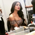 Sonal Chauhan Instagram – Moments before the show !!! Make up – @billymanik81 
Hair- @shefali_hairstylist.81 
For @theweddingjunction_show for designer @snehaparekhdesigns