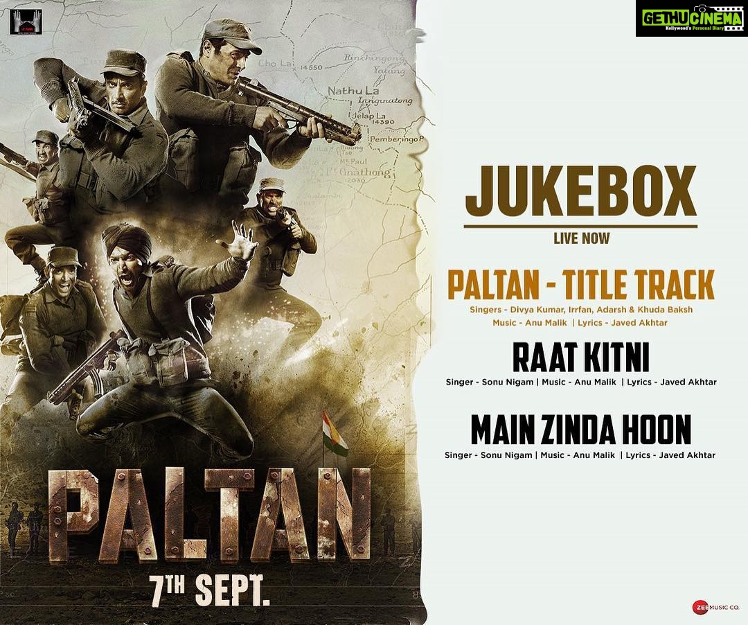 Sonal Chauhan Instagram - Feel every emotion of pride, brotherhood and love with the #PaltanJukebox: LINK IN BIO! @zeestudiosofficial #JPFilms @nidhiduttaofficial #JavedAkhtar @anumalikmusic #SonuNigam @aslidivyakumar #Irrfan #Adarsh @khudaabaksh @zeemusiccompany @apnabhidu @rampal72 @sonu_sood @guruchoudhary @siddhanthkapoor @harshvardhanrane @luvsinha @egupta @sonalchauhan @monica_gill1 @ms.dipika