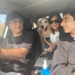 Sonali Bendre Instagram - Road trip with the boys & my girl... about time we did one of these 😁😁 ... Oh & Happy Anniversary @goldiebehl