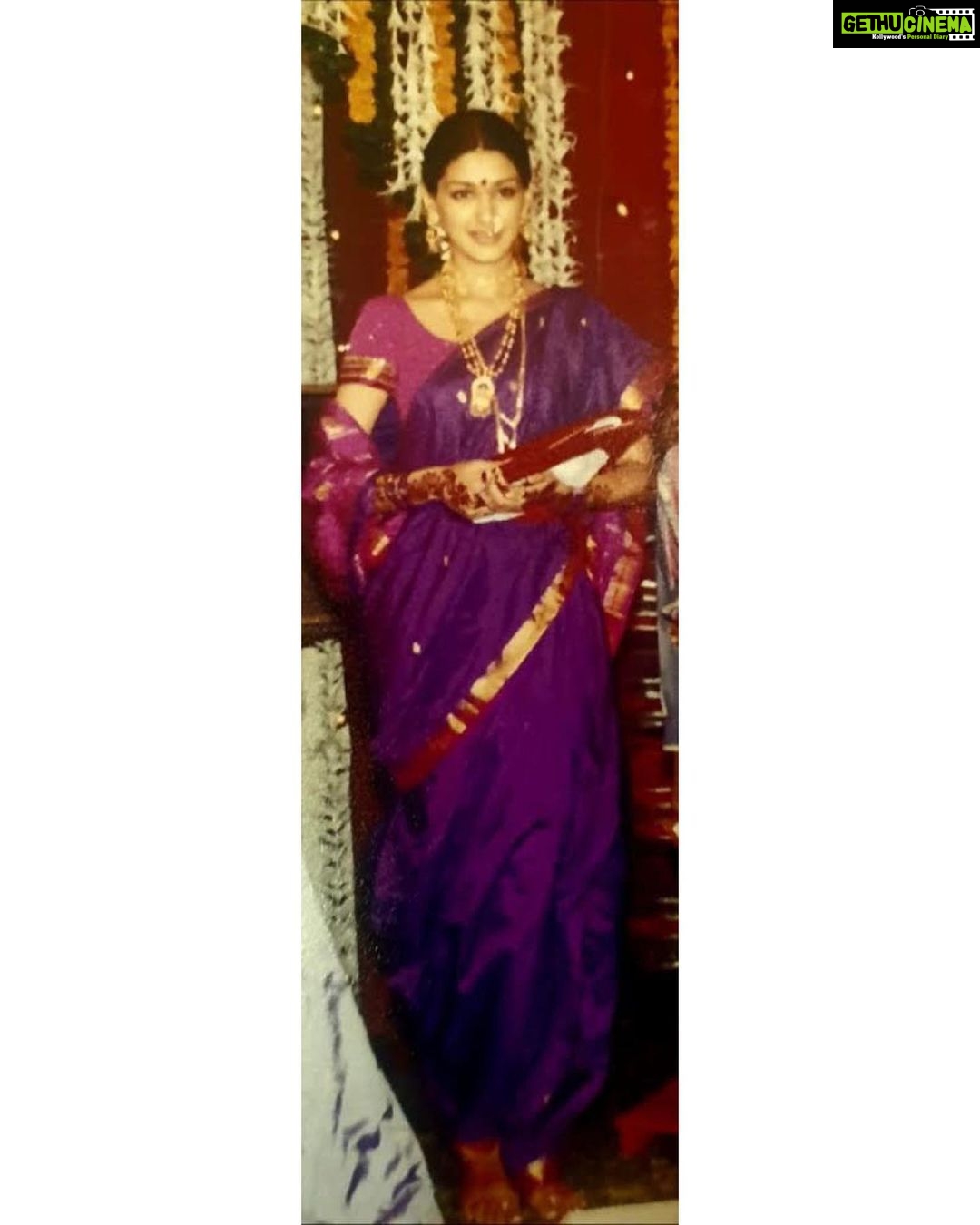 Sonali Bendre Instagram - #Throwback to simpler times... Happy Gudi Padwa... it’s ironic that the new year falls at the start of the #21DayLockdown but in someways it’s a sign of what we need to do. Introspect, realign and look to the future. From my family to yours... I hope this new year brings us all new beginnings 💫 #StayHomeSaveLives