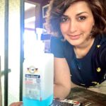 Sonali Bendre Instagram - Day 6 of self isolation: This is all I’m doing the whole day... hanging out with my buddies - my sanitiser and my books, also most importantly, eating right to improve my immunity! Tell me what you’re doing? 😁 #StaySafe #StayHome