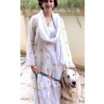 Sonali Bendre Instagram – Lazy Sunday? Not for us, we’ve been out visiting the grandparents!
I’m wearing what I can call a #throwback outfit-
@abujanisandeepkhosla made a series of these for me as part of their label #Jashn, when I was pregnant with Ranveer over 14 years ago and insisted on wearing only white and cotton.
So happy to be wearing it again today after all this time.
#Vintage #LilMissIcy #SundayFunday #FamilyTime #Jashn