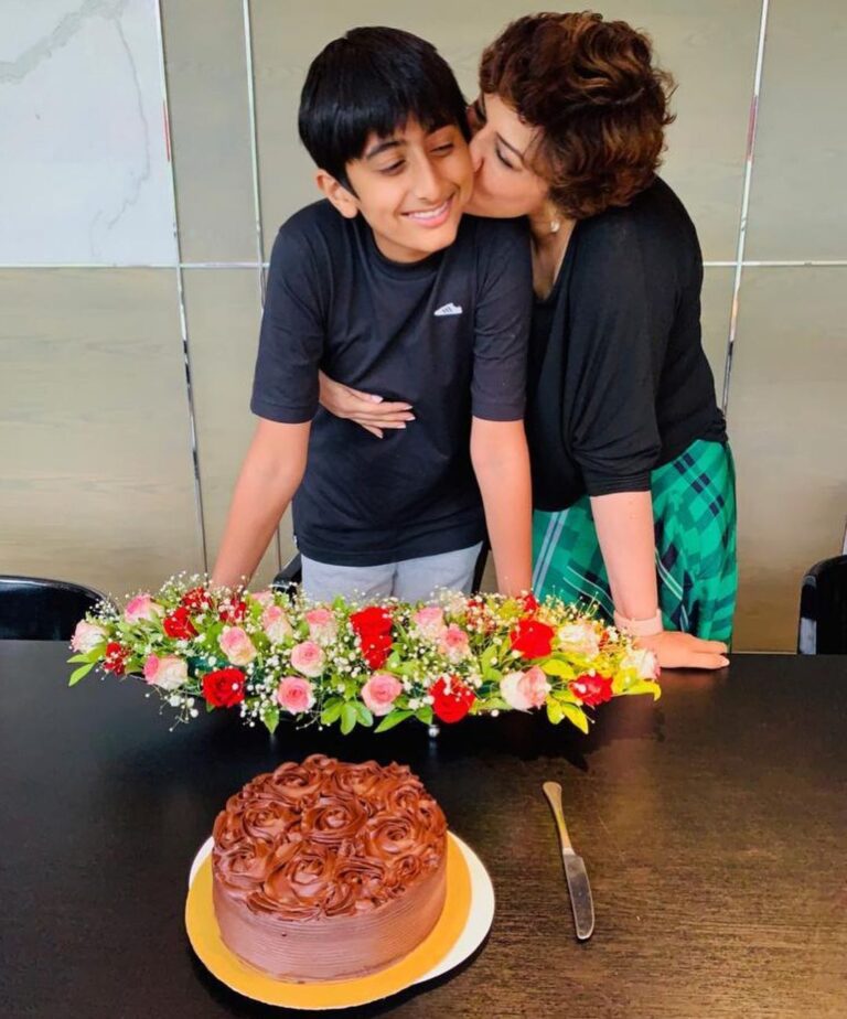 Sonali Bendre Instagram - Happy happy birthday @rockbehl! Yes the time has come when you're soon going to be awkward with any kind of public displays of affection from your mother so I'm going to milk it for as long as I can! Happy 14th my baby boy! Love you loads