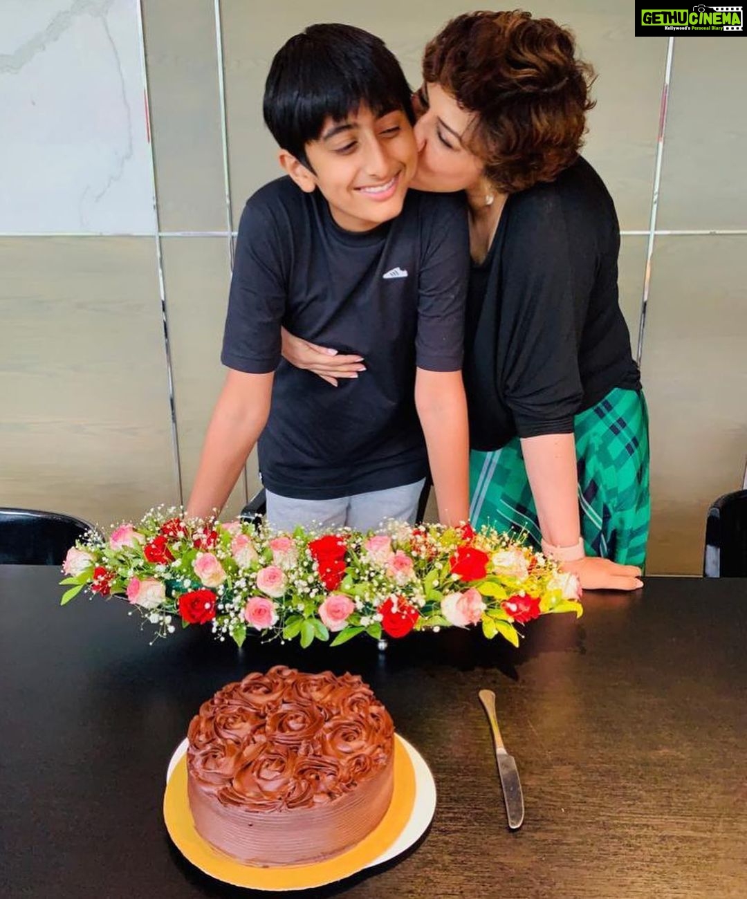 Sonali Bendre Instagram - Happy happy birthday @rockbehl! Yes the time has come when you're soon going to be awkward with any kind of public displays of affection from your mother so I'm going to milk it for as long as I can! Happy 14th my baby boy! Love you loads