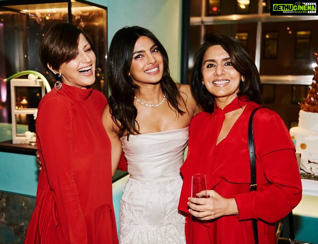 Sonali Bendre - 242.1K Likes - It's always lovely to be part of someone's special moment and more so when it's a dear friend. What a fabulous evening @priyankachopra!!! Your bridal shower was filled with so much love and laughter. I wish all that and more for you as you take this next big step. Big hug and much love.
P.S. it felt so great and also somewhat strange to wear a bright colour again! #RedIsTheColourOfRebirth