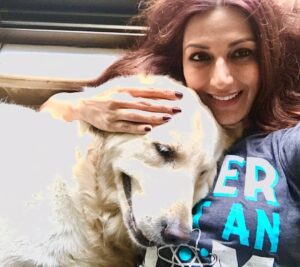 Sonali Bendre Instagram - Home is where the dog is! #LittleMissIcy #Doggo #DogsOfInstagram #Doggos #Dog #DogsAreAMansBestFriend