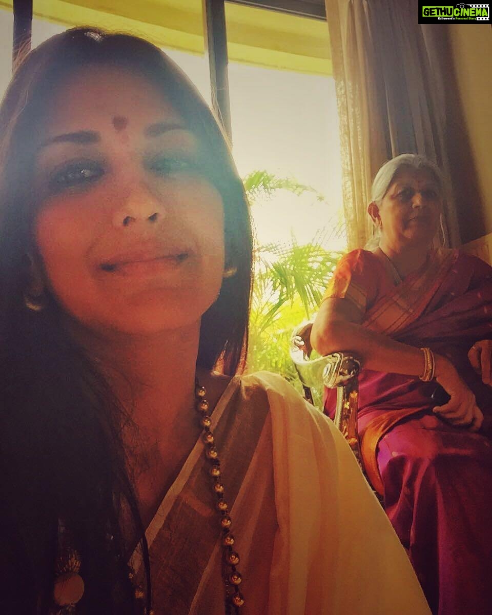 Sonali Bendre Instagram - Being a woman is more than just being a mother, or a wife, or a sister. Your roles and tags don’t define you, your actions do. So here’s a toast to every woman. Be who you are… adding a shine to everything that you do…. And along the way, changing the world, one step at time. A special thank you to my Aai, for teaching me all that I know about being a woman. PS: Rare appearance by mommy dearest who will not be very happy when she figures I've put up her picture :p