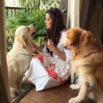 Sonali Bendre Instagram – The only thing cold about a dog is his nose! Love my furry friends! #PetLove