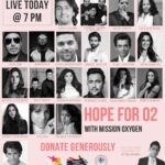 Sophie Choudry Instagram - A bunch of us come together tonight to raise funds for the amazing @missionoxygenindia who are doing incredible on ground work. Pls join us at 7pm #HopeForO2 . Link in bio❤️ #missionoxygen #fundraiser #sophiechoudry #inthistogether @nitinaroraofficial @democracypeoplefoundation @koinagerecords @katalystworld