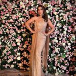 Sophie Choudry Instagram - La vie en rose..quite literally 🌹 Outfit @monishajaising Jewels @diosaparis Styling @wardrobist @aasthasharma @iammanisha HMU @divyachablani15 #redcarpet #styleinspo #eventdiaries #cockailgown #lavieenrose #bling #lepetitpalais #sophiechoudry #monishajaising #vintagevibes