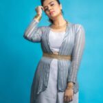 Sreemukhi Instagram - Comedy Stars ✨ Outfit @navya.marouthu Jewellery @aadyaah PC @chinthuu_klicks Make up @nookesh.malla Hair @praneetha_beautymakeover #comedystars #sreemukhi