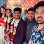 Sreemukhi Instagram - Happily ever after! ❤️ God bless @jabardasth_avinash and @anuja_vakiti ❤️🧿 #sreemukhi #mukkuavinash #avija Styled by @impriyankasahajananda Outfit @bhargavi.amirineni Earrings @kushalsfashionjewellery