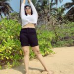 Sreemukhi Instagram - Goa! ❤️ Day 2! ❤️ Beach! Sand! Peace! Love! ❤️ PC @rjchaitu #goa #colagoabeachresort #sreemukhi #holiday #day2 #goandiaries #love Cola Goa Beach Resort