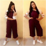 Sreemukhi Instagram - Pataas in this trendy jumpsuit today! Outfit by @rekhas_couture @kirthana_sunil ☺️