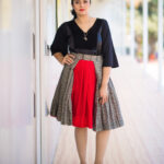 Sreemukhi Instagram - Blacks and reds! ☺️😄 Outfit by @rekhas_couture Kirthana! PC- Sai! #blacksandreds #designeroutfitdiaries