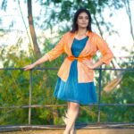 Sreemukhi Instagram - About yesterday in this beautiful outfit by @rekhas_couture Kirthana! Beautifully clicked by @chinthuu1132 😍☺️😄 #designeroutfitdiaries #classy #richcolours #aboutyesterday