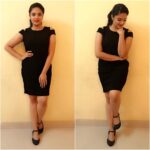 Sreemukhi Instagram - Black is always gorgeous! In this pretty outfit by @rekhas_couture for Pataas! ☺️😍 #designeroutfitdiaries #blacks #gorgeouscolour
