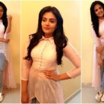 Sreemukhi Instagram – Pale colours! Outfits by @rekhas_couture these days! Loving it Kirthana! ☺️😍#designeroutfitdiaries #palecolours #tornjeans