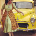 Sreemukhi Instagram - Random click! 😍 PC: Getup Seenu! Outfit by @rekhas_couture Kirthana! #randomclick #designeroutfitdiaries #vintagecars