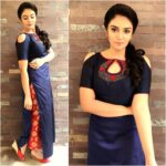 Sreemukhi Instagram - Pataas morning everyone! Dressed up by @rekhas_couture today! 😍☺️ #designeroutfitdiaries #Pataas #shoottime #happymorning