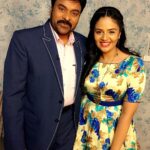 Sreemukhi Instagram – MEGASTAR ⭐️! It’s amazing that he is just shooting in the next floor that I’m shooting! Met him on the sets of MEK! Happy yay! 😍☺😄 #MEGASTAR #MEK #happy