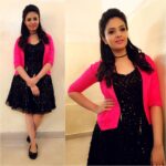 Sreemukhi Instagram - In Dhee Jodi tonight in @rekhas_couture outfit by Kirthana! 😍☺😄 #Dheejodi #tonight #designeroutfitdiaries #blacks #pinks #trendyclothes