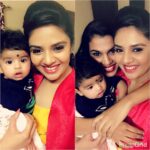 Sreemukhi Instagram – Look who I meet! My sissy and mommy @ravurisravana.bhargavi 😍 It’s been ages! Loved meeting them! Missing you daddy @vedalahemachandra #littleone #toocute #mommy #sissy #daddy #lovethemthemost