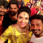 Sreemukhi Instagram – Shooting for something exciting for Diwali with my Pataas team! Santhu the captain and the co captains Srinu and Sai! #Diwali #octdiaries #nonstopshootmarathon #festive #special 😍☺️😁