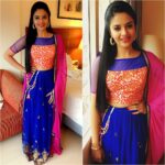 Sreemukhi Instagram - Royal Blues and Pinks designed by @rekhaboggarapu! U guys make sure I doll up well for any event😍😘 #Krishnapushkaralu #Reda'sstudio #designeroutfitdiaries #dolledup