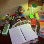 Sunaina Instagram – Vidya sharing the study table with lingaraju…what it looks like.. #myview #RAJARAJACHORA #BTS