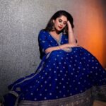 Surabhi Instagram - Feeling #bluetiful in this Oh-so-gorgeous 😍👗 Styled by the lovely @officialanahita 😘 👗: @vaishaliagarwal_ Nose pin: @bloombysushmita_ 📸: @v_capturesphotography : : : : : : : : : : : : : : : : : #surbhi #surabhi