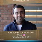 Suriya Instagram - Let's catch up tomorrow at 6pm on @primevideoin #SooraraiPottruOnPrime, premieres Nov 12 on @primevideoin @sudhakongaraofficial @rajsekarpandian #GVPrakashKumar @nikethbommi @aparna.balamurali #SatishSuriya #Jacki @guneetmonga @sikhya @2d_entertainment @sonymusic_south