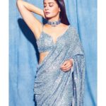 Surveen Chawla Instagram - Hold on.I’m having a SEQUIN moment 💙🦋 outfit -@houseofneetalulla Jewelry-@neetysinghjewellery Styled by-@who_wore_what_when photography- @sagarmohite96