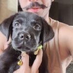 Thakur Anoop Singh Instagram – Hahaha first reel with this cutie Shadow  reacting to the sounds like : 😮