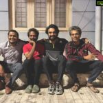 Tovino Thomas Instagram - Another pic from the Minnal Murali set. That's what you thought right? Well it's not! This one was taken in Bangalore, at the set of the movie I did after Minnal Murali. For this one, my MM cinematographer was the producer, my MM director became my co-star and my MM co-star stopped by just to have a good time with us 🤓 When people just enjoy making cinema, this is bound to happen I guess 😎 @ibasiljoseph @guru_somasundaram @sameer_thahir #teamminnal #teamwork #family #friends #suchfun #thebest #minnalmurali