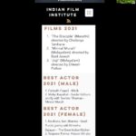 Tovino Thomas Instagram - To win an award is one thing. But to win the Indian Film Institutes Survey of Top Critics is something else! To have people who look at Cinema with utmost passion acknowledge your work is genuinely special. Thank you IFI and all the critics who were part of the survey for giving me and Minnal Murali such an honour. @ibasiljoseph we did it Aliya 😉. Here is to telling many more stories! Fahadh, congrats brother on the win! So well deserved ✨ @vickykaushal09 , Sardar Udham was so safe in your hands brother. Magnificent work! Can't wait to see what you have in store for us this year 😉 @nimisha_sajayan , what a terrific performer you are. Onwards and upwards 😊 @konkona , I have always been a fan and you know it 😉 @taapsee , you kicked it out of the park as always! Lots of love to the team of Joji and ofcourse of The Disciple. Two movies that absolutely captivated the audience. Humbled and Grateful ❤️ This genuinely is very special!