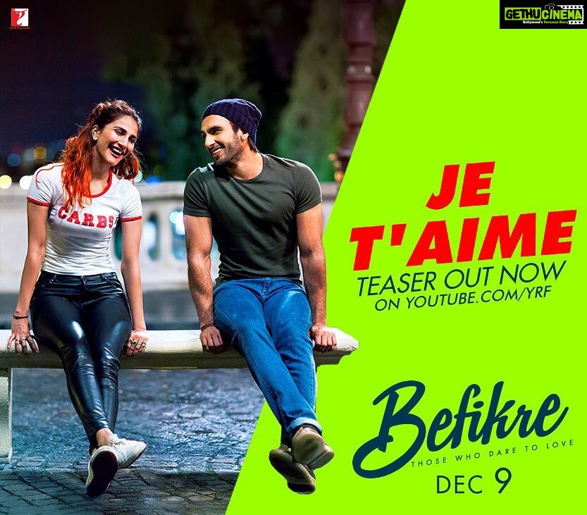 Vaani Kapoor Instagram - Get ready to enjoy our director #AdityaChopra’s favorite song #JeTaime! See it only in cinemas #BefikreOn9th Link in bio