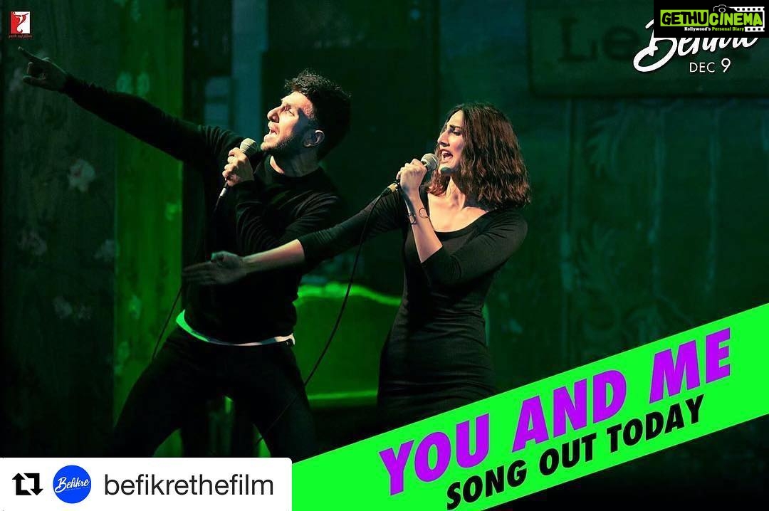 Vaani Kapoor Instagram - #Repost @befikrethefilm with @repostapp ・・・ BFF? Buddies? Bae? Who needs a label! #YouAndMe Song OUT TODAY! #befikre #befikreon9th #newsong #outtoday #staytuned #adityachopra #yrf #bollywood #movies #instamusic #bollywoodsongs