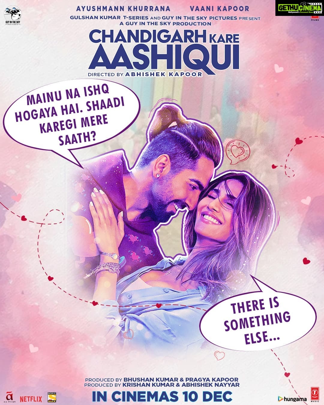 Vaani Kapoor Instagram - A love story completely unusual! 👀 Fall in love this Dec. 10 with #ChandigarhKareAashiqui @gattukapoor @ayushmannk #bhushankumar @pragyakapoor_ #krishankumar @abny7 @paranjapetushar #supratiksen @tseriesfilms @gitspictures @tseries.official