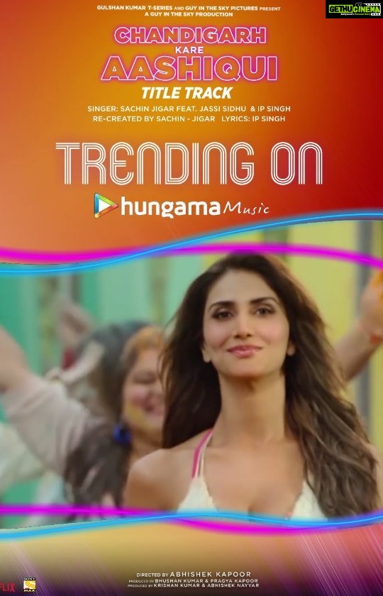Vaani Kapoor Instagram - We are interrupting your feed with an important announcement! #ChandigarhKareAashiqui title track is now trending on @hungamamusic! πΊπ @gattukapoor @ayushmannk #BhushanKumar @pragyakapoor_ #KrishanKumar @abny7 @paranjapetushar #SupratikSen @sachinjigar @soulfulsachin @jigarsaraiya @jassisidhu @safirock @caesar2373 @tseriesfilms @gitspictures @tseries.official