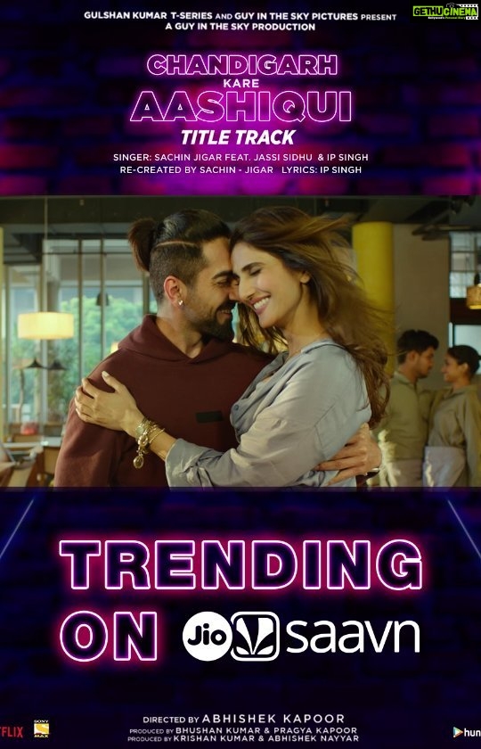 Vaani Kapoor Instagram - Can't keep calm ‘cause our ❤️beats and 🥁beats are trending on @jiosaavn!!! #ChandigarhKareAashiqui in cinemas on 10th Dec @gattukapoor @ayushmannk #BhushanKumar @pragyakapoor_ #KrishanKumar @abny7 @paranjapetushar #SupratikSen @sachinjigar @soulfulsachin @jigarsaraiya @jassisidhu @safirock @caesar2373 @tseriesfilms @gitspictures @tseries.official