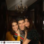 Vaani Kapoor Instagram - #Repost @manishmalhotra05 • • • Lots of love and peace ..looking forward to #2021 with fabulous three .. @_vaanikapoor_ @kritisanon @nushrrattbharuccha #friends #positivevibes #love