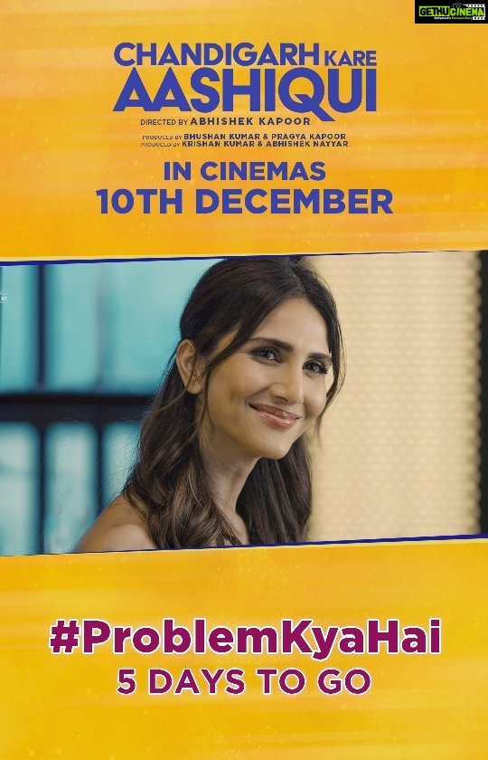 Vaani Kapoor Instagram - Gear up to overdose on Love- Laughter- Drama and all things beautiful! 💗 5 days to find out #ProblemKyaHai #ChandigarhKareAashiqui, IN CINEMAS 10TH DECEMBER @gattukapoor @ayushmannk #bhushankumar @pragyakapoor_ #krishankumar @abny7 @paranjapetushar #supratiksen @castingchhabra @sachinjigar @tseriesfilms @gitspictures @tseries.official @ssumier.official @marketingatmax
